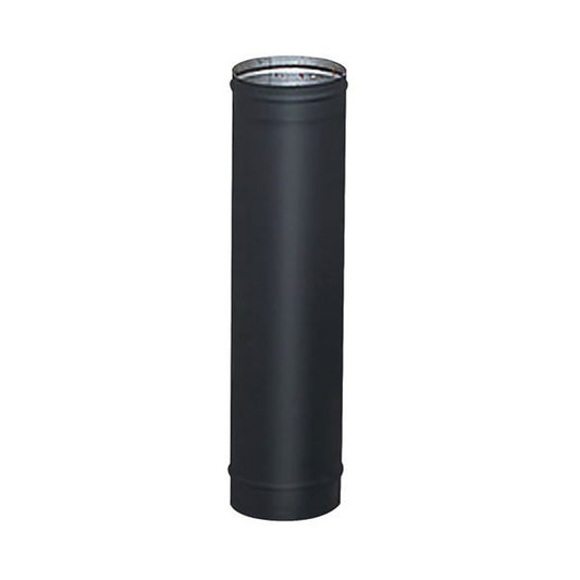 8" x 24" HeatFab Single Wall Black Stovepipe - 2805B