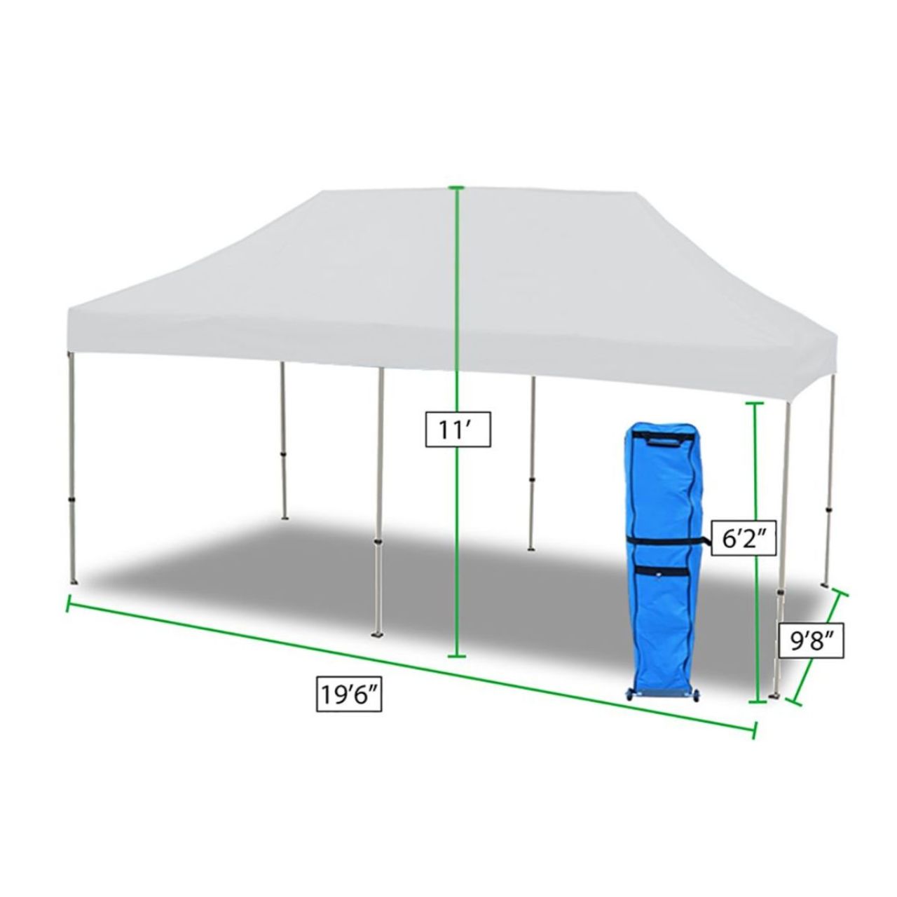 King Canopy 10' x 20' Tuff Tent Canopy - White