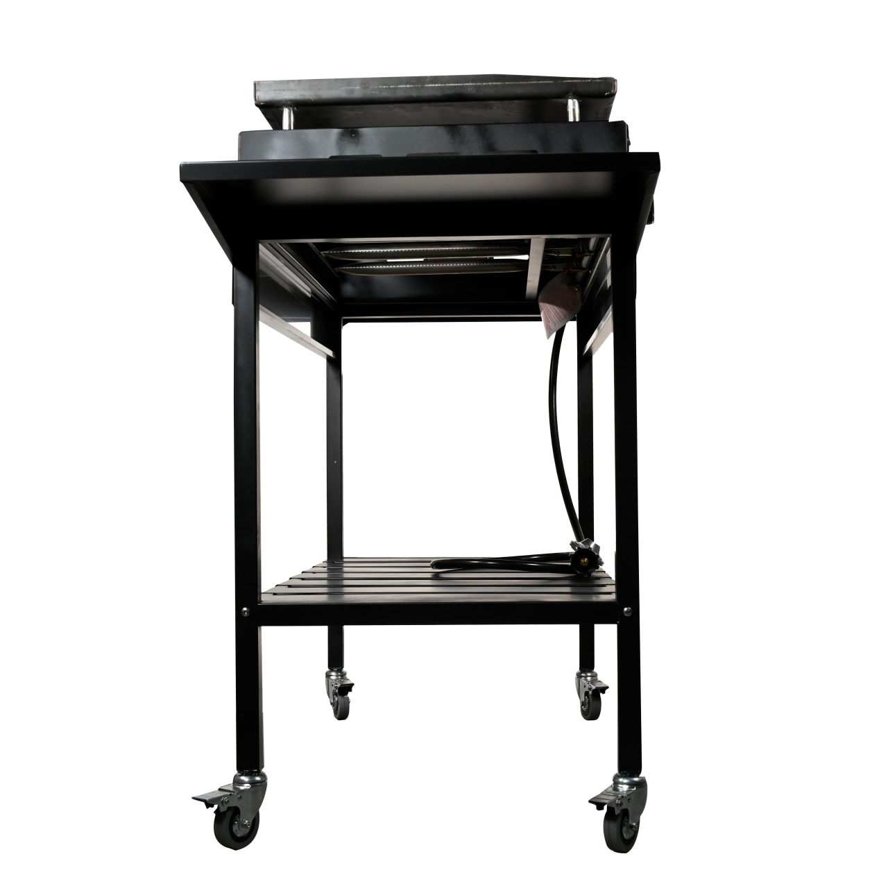 WoodEze 4-Burner Flat Top Griddle Gas Grill - Black and Stainless Steel
