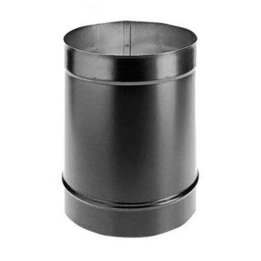 6" x 12" DuraBlack Single-Wall Black Stove Pipe - 6DBK-12