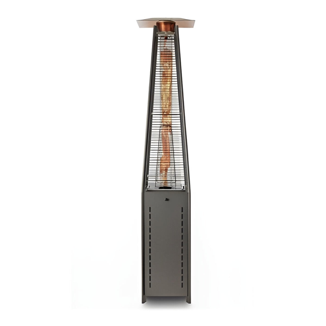 Fire Sense Square Pyramid Flame Patio Heater in Hammered Platinum - 64381