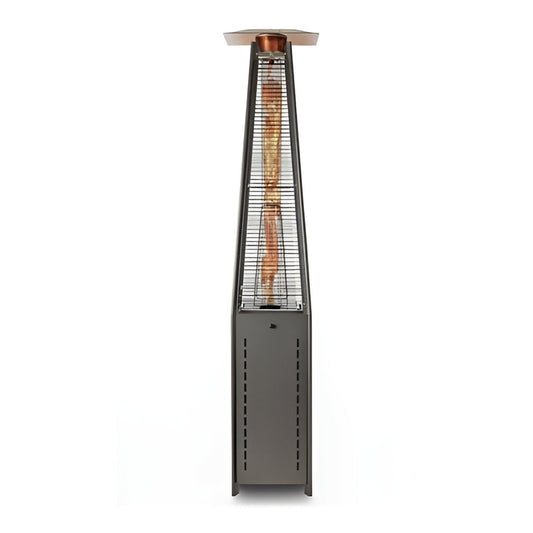 Fire Sense Square Pyramid Flame Patio Heater in Hammered Platinum - 64381