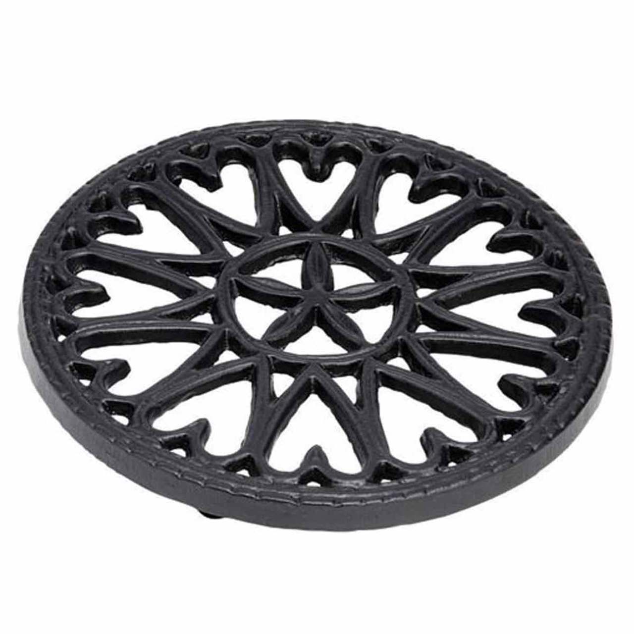 7" Blue Black Porcelain Trivet
