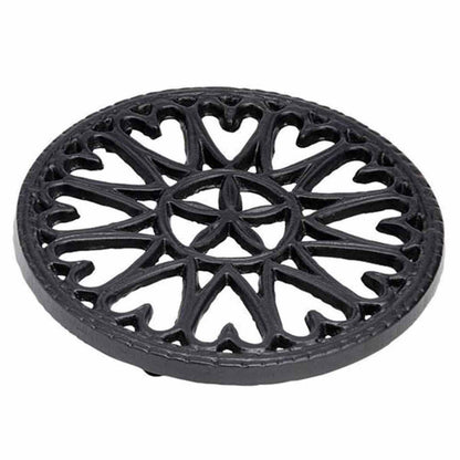 7" Blue Black Porcelain Trivet