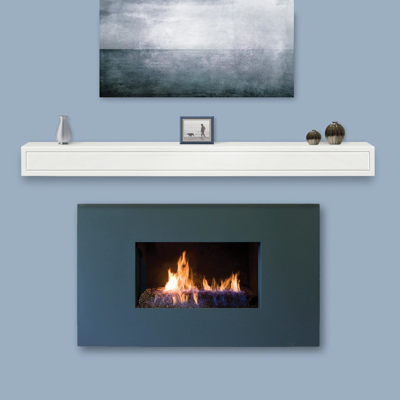 48" Sarah MDF Fireplace Shelf by Pearl Mantels - White Paint Finish