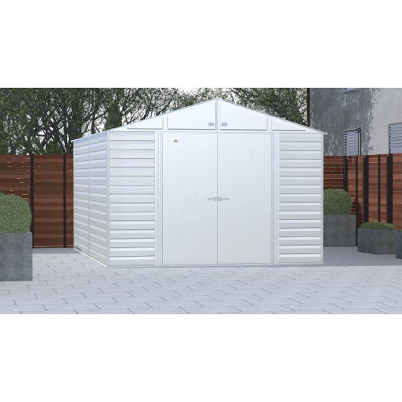 Arrow Select 10' x 14' Steel Storage Shed -  Flute Gray