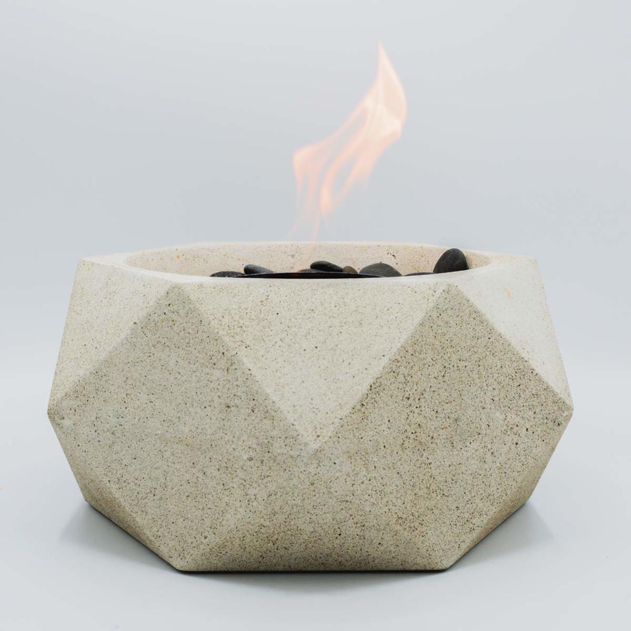 Geo Fire Bowl - White