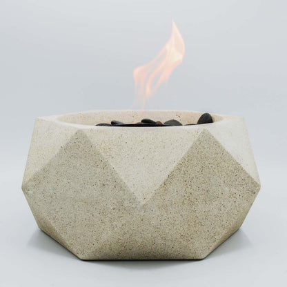 Geo Fire Bowl - White