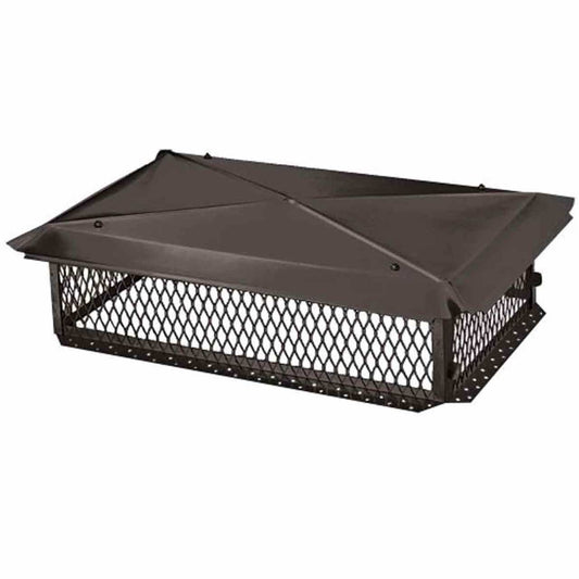 14" x 14" Black Galvanized Multi-Flue Chimney Cap