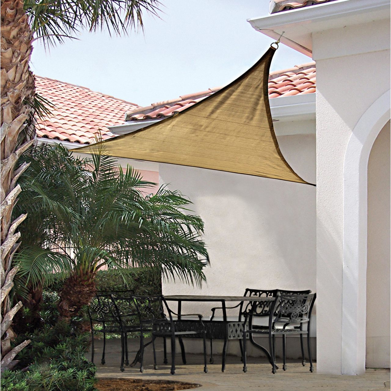 16' x 16' Heavyweight Triangle Shade Sail - Sand