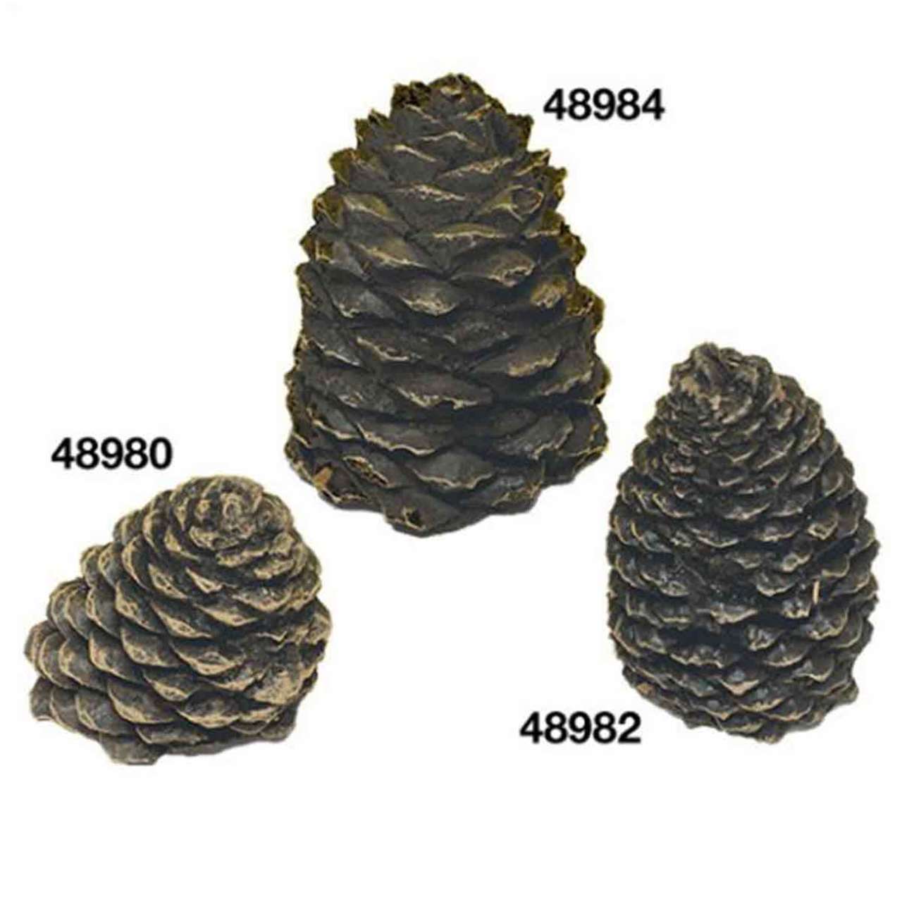 Small Slanted Ceramic Pine Cone