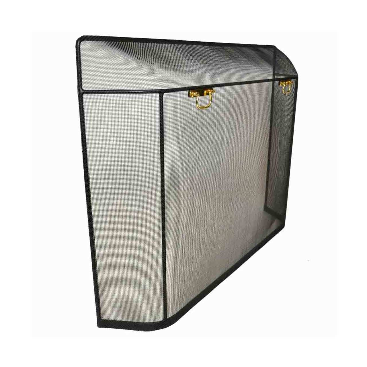 Pilgrim Matte Black Traditional Spark Guard - 44'' W x 30'' H