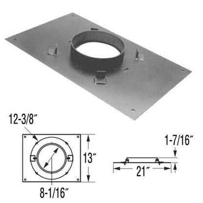 8'' DuraPlus 13'' x 21'' Transition Anchor Plate - 8DP-AP13X21