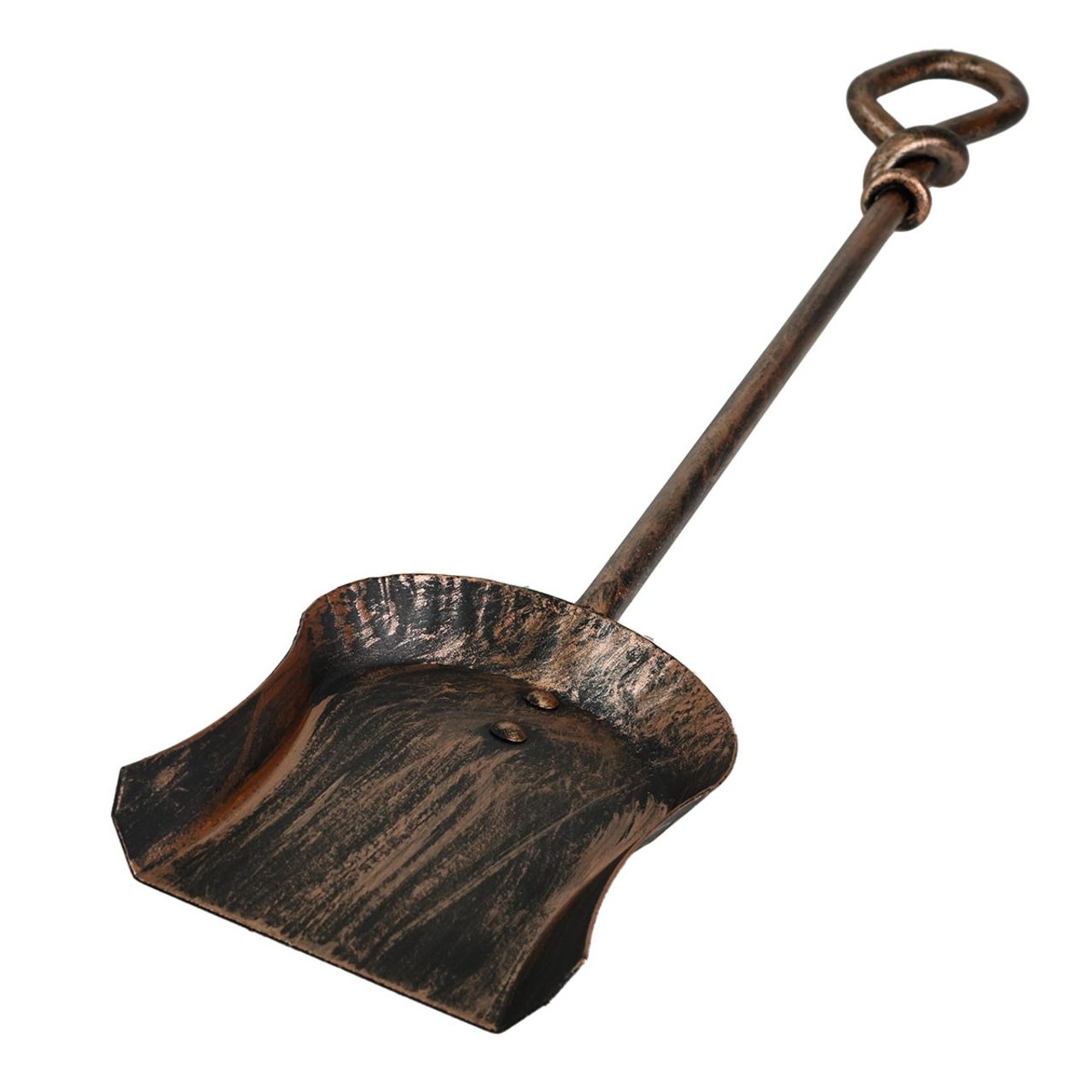 5 Piece Wrought Iron Antique Rust Fireplace Tool Set - F-1695