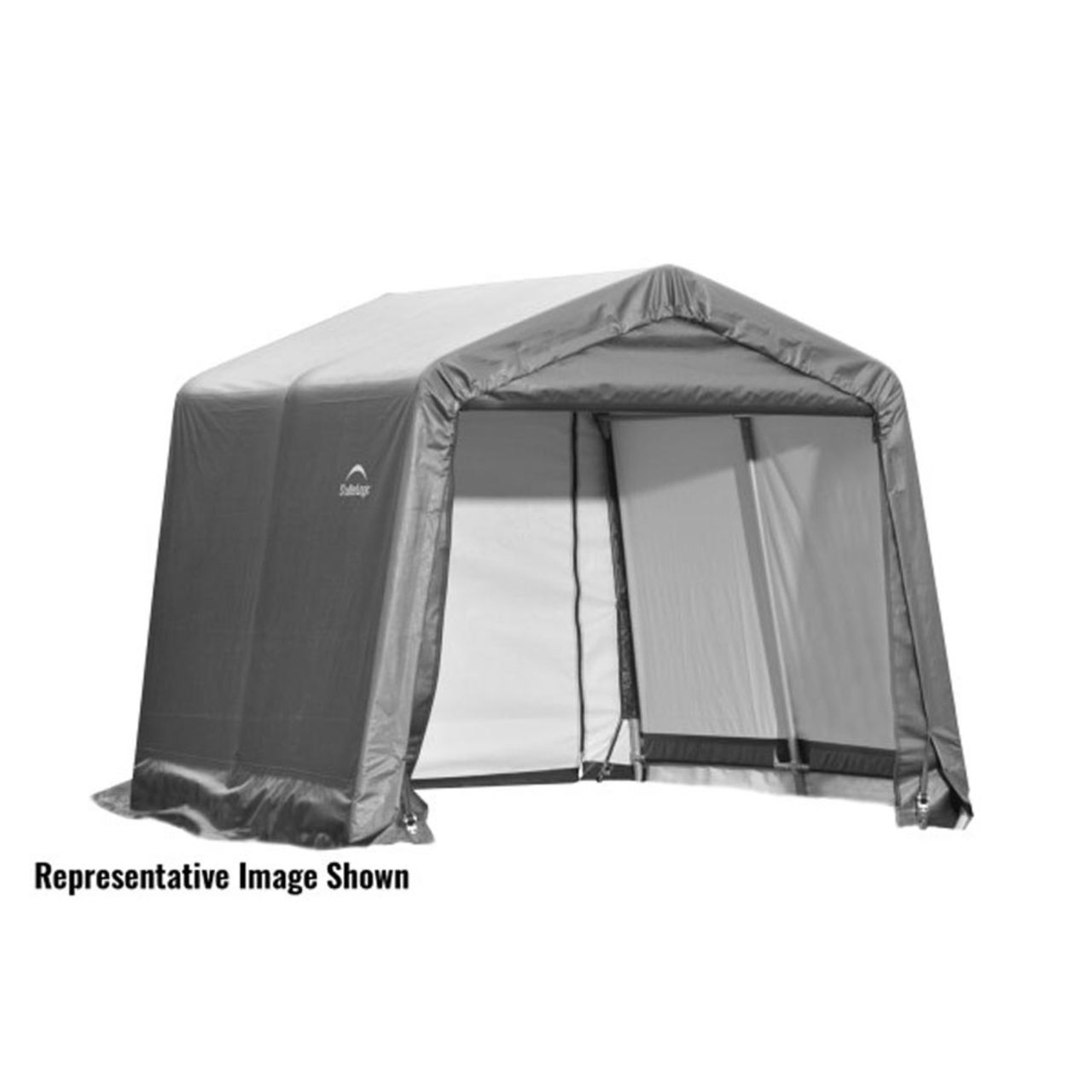 ShelterCoat 10' x  12' Garage With Peak Roof - Gray