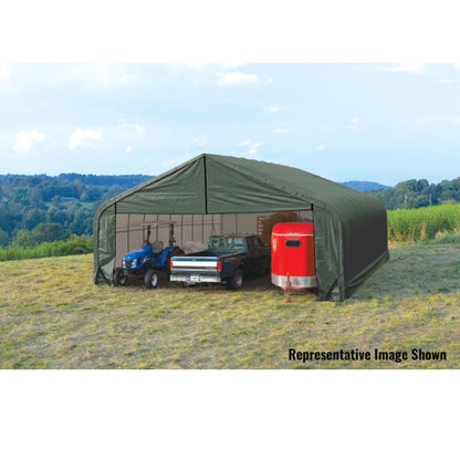 ShelterCoat 28 x 28 Garage With 15.5 Peak Roof - Green