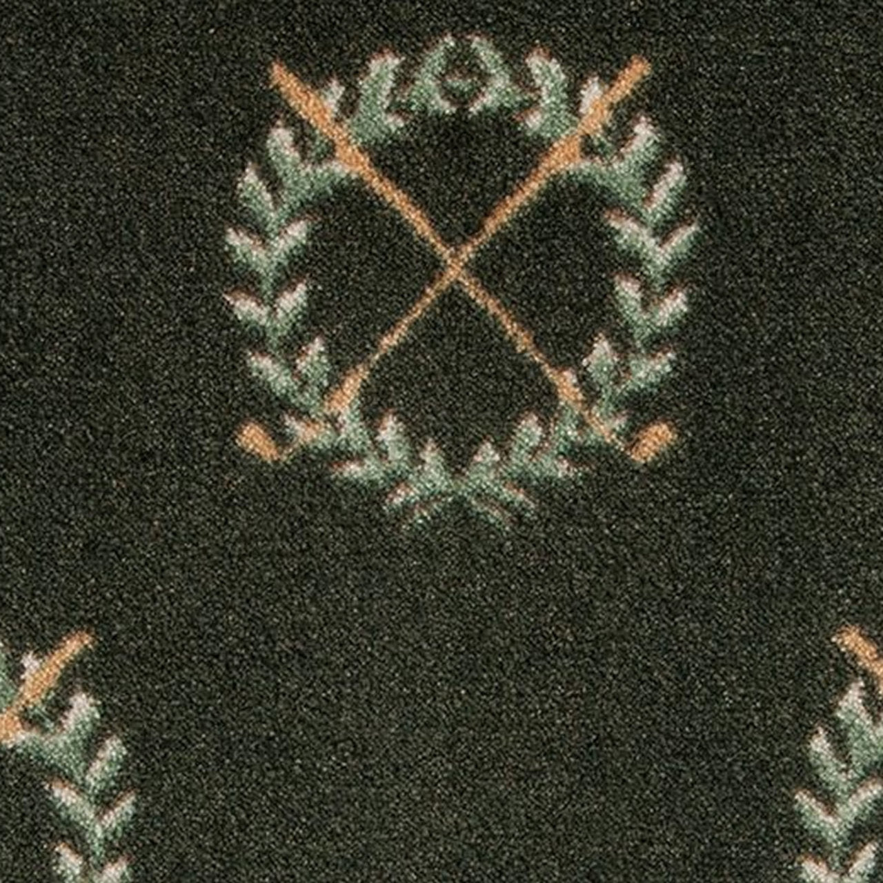 Goods of the Woods 4 Ft Half Round Rug, Golf Game Crossed Clubs on Green 48x27 - 10682