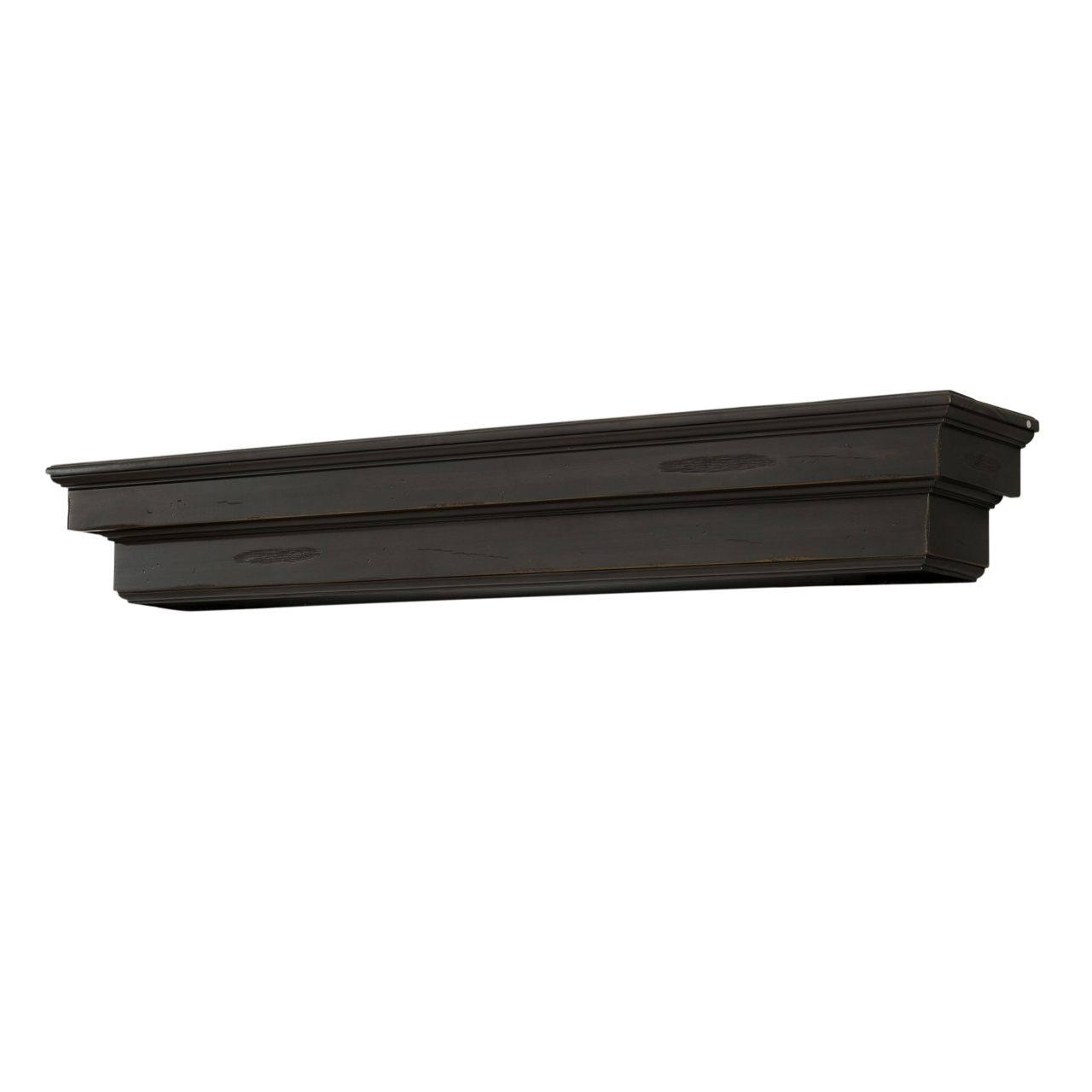 48" Celeste Fireplace Shelf by Pearl Mantels - Espresso Distressed Finish