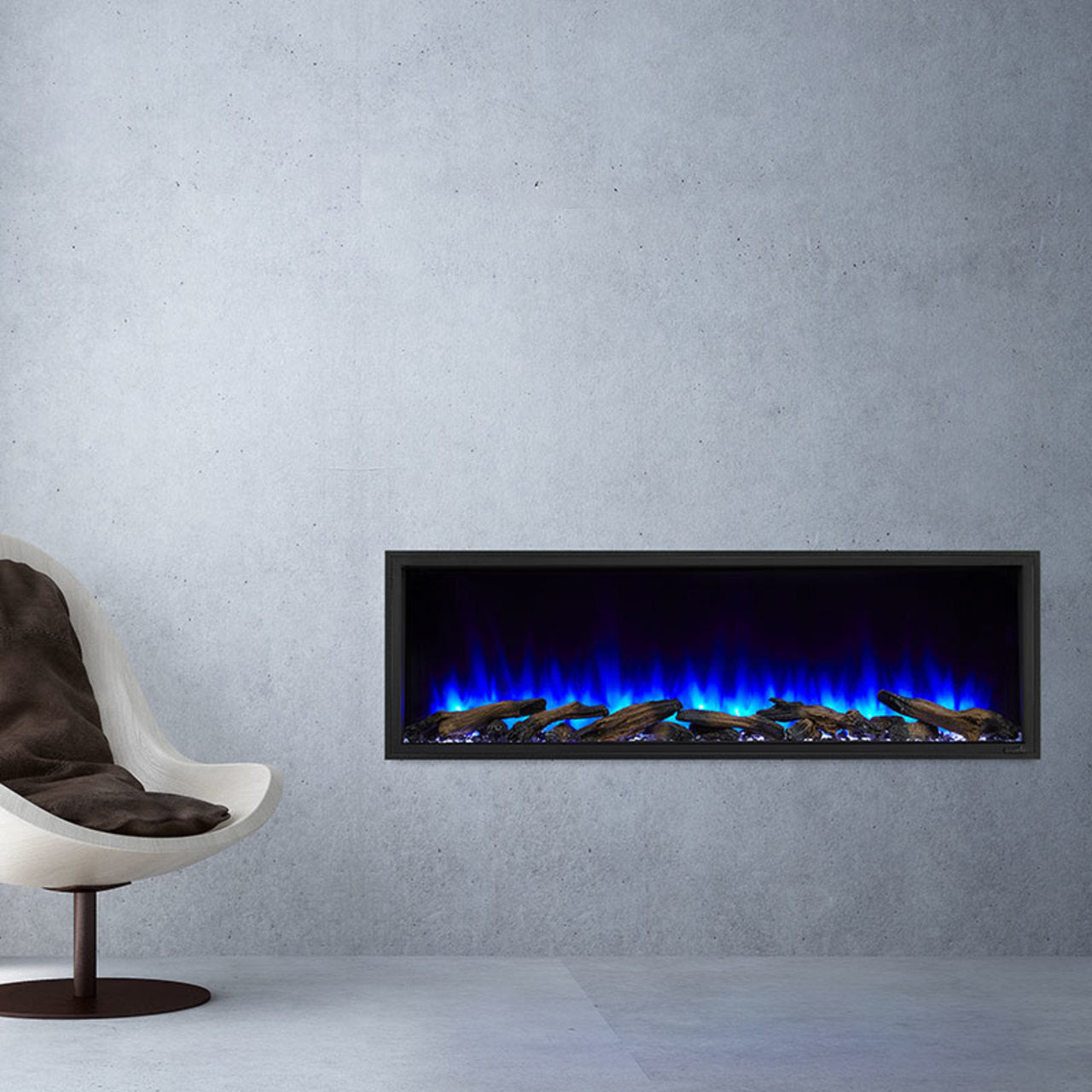 SimpliFire 43" Scion Clean-Face Linear Electric Fireplace - SF-SC43-BK