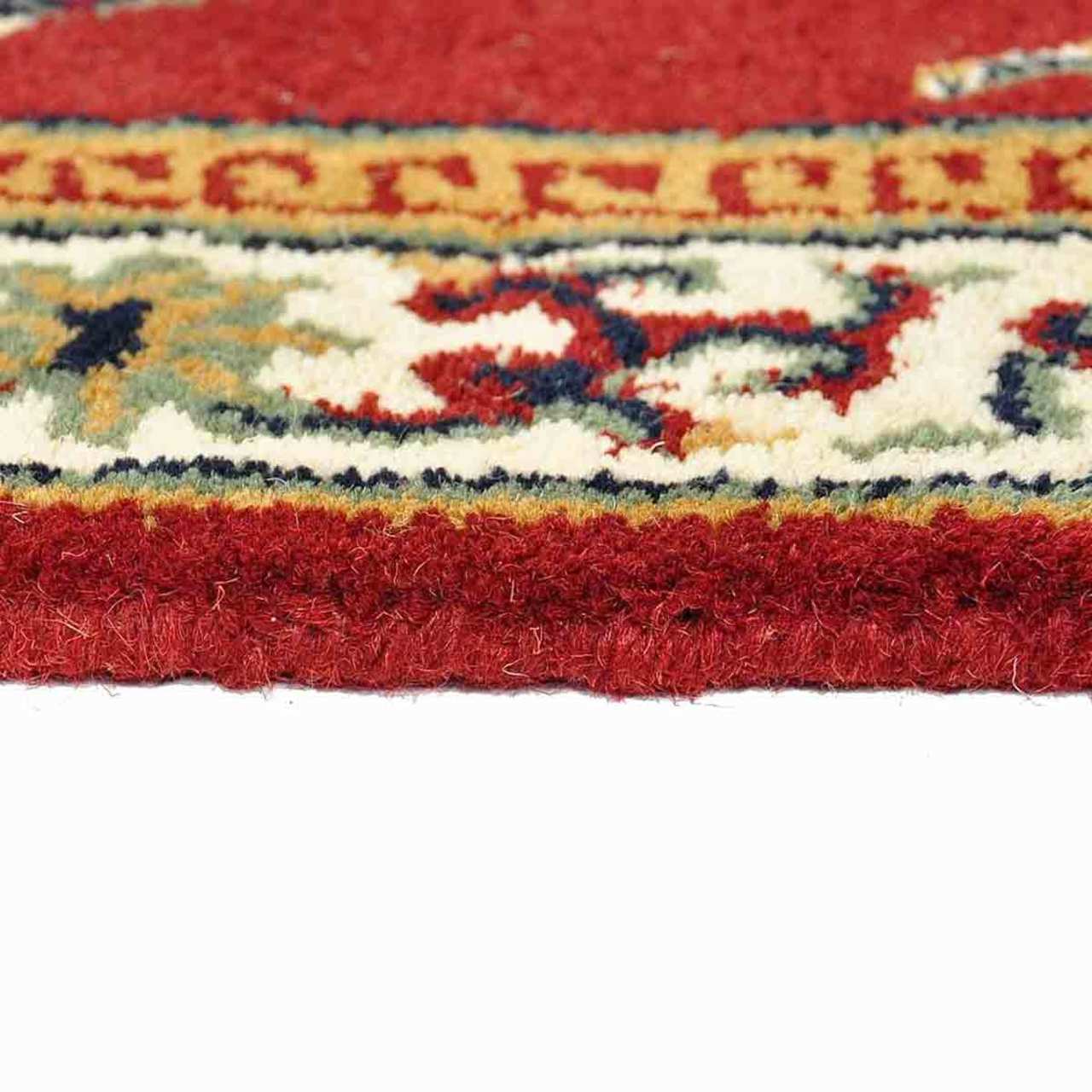 56" Rectangle Burgundy Oriental Fireplace Rug
