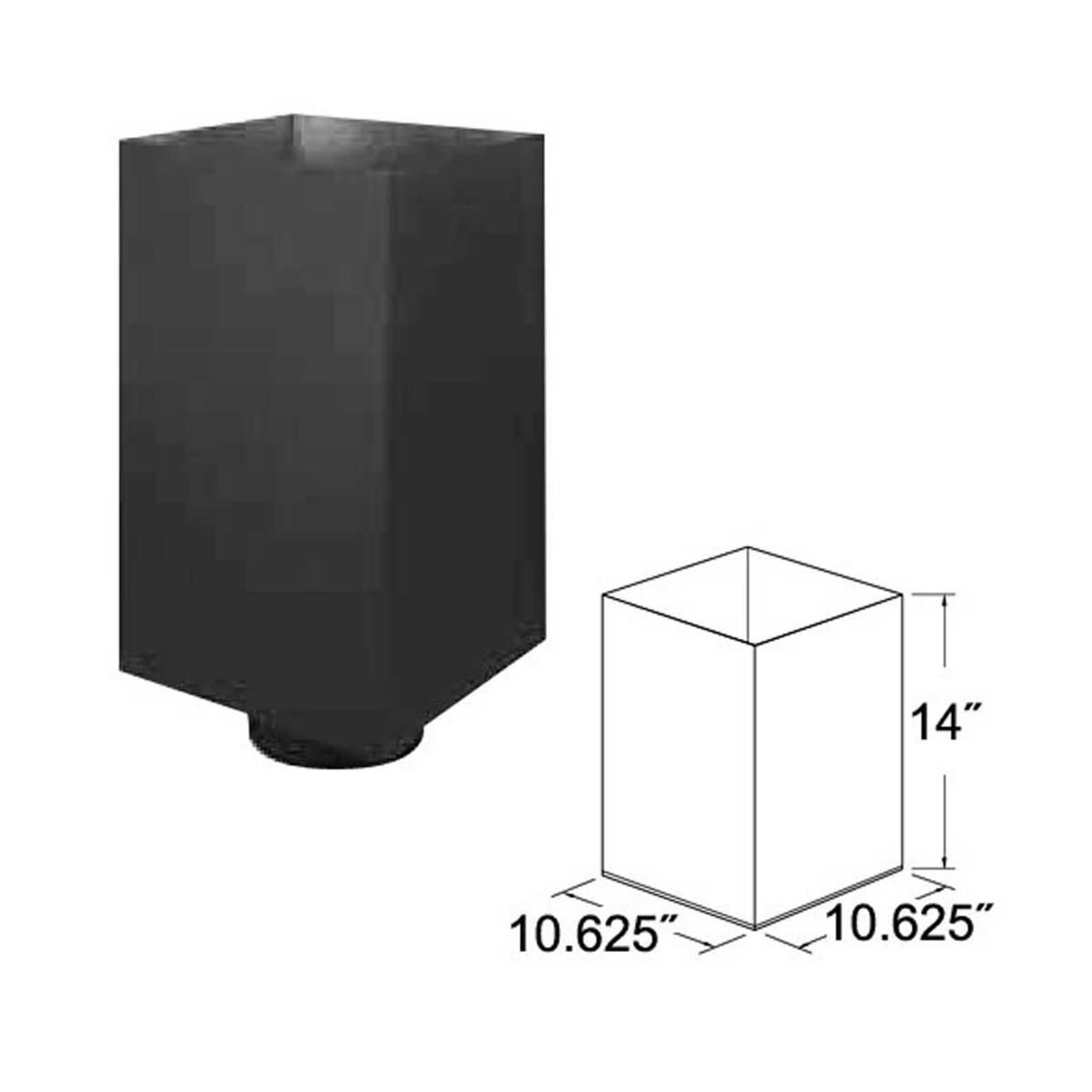 3" Selkirk VP Pellet Vent Pipe Ceiling Support Box - 3VP-CCS