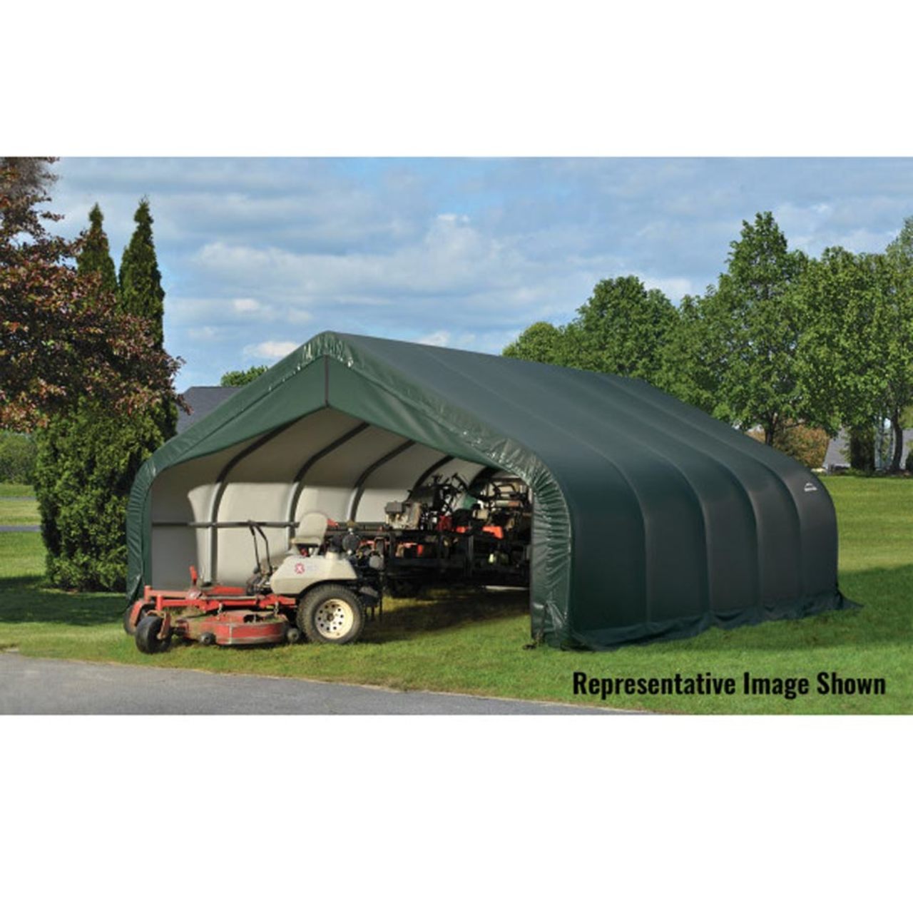 ShelterCoat 18' x 20' Garage With Peak Roof - Green