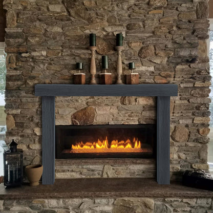 48" Zachary Non-Combustible Fireplace Surround by Pearl Mantels - Pepper Finish