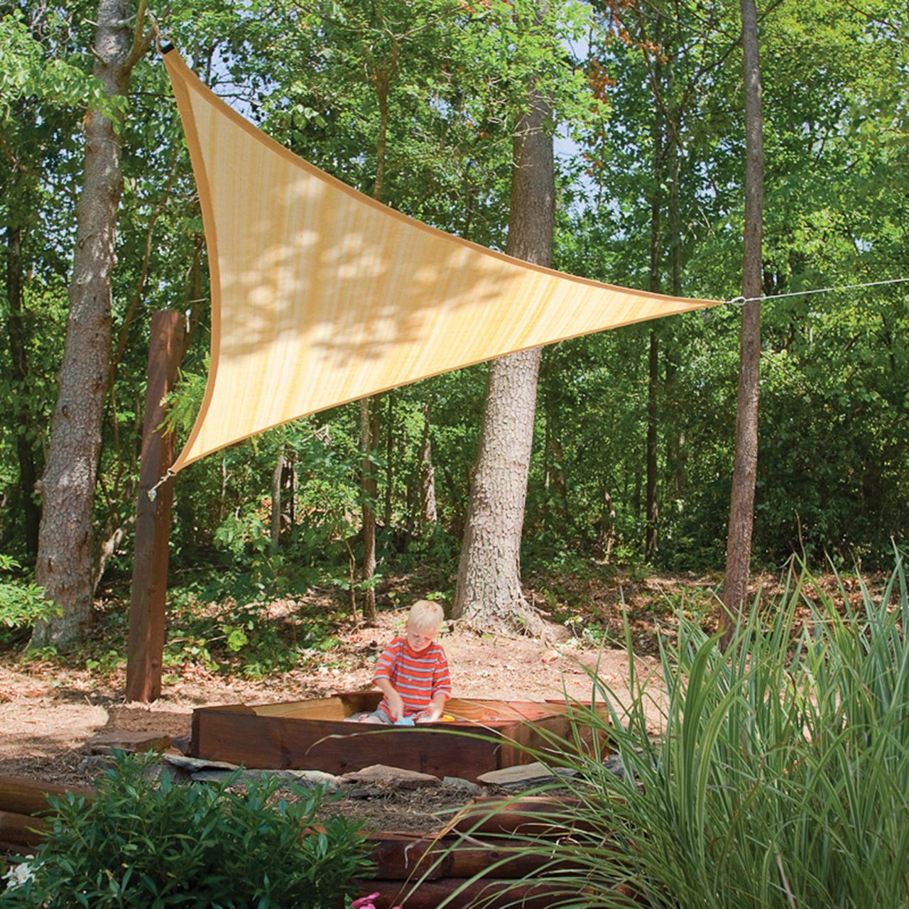 16' x 16' Heavyweight Triangle Shade Sail - Sand
