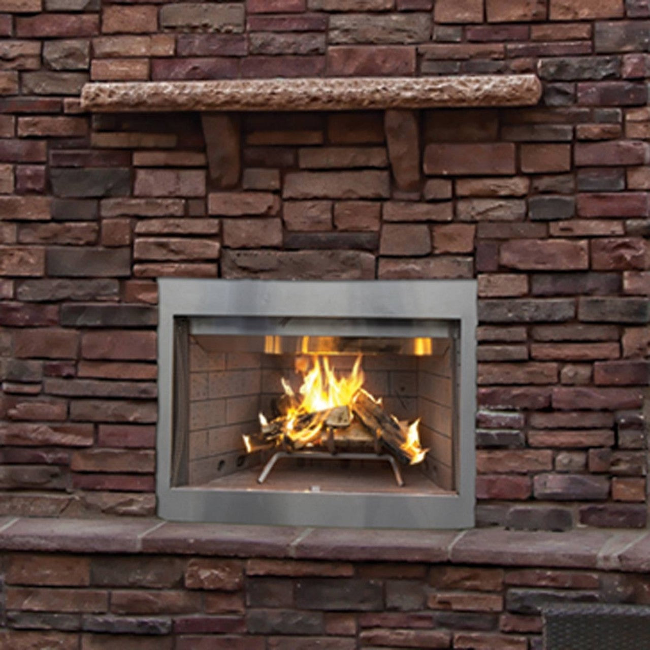 36" Superior WRE Outdoor Woodburning Fireplace with White Brick