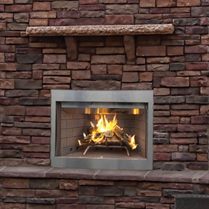36" Superior WRE Outdoor Woodburning Fireplace with White Brick