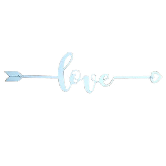 22" Decorative Metal Art - Love Arrow in Black or White