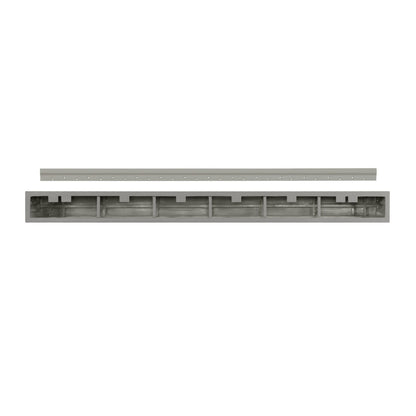 60" Zachary Non-Combustible Fireplace Shelf by Pearl Mantels - Graywash Finish