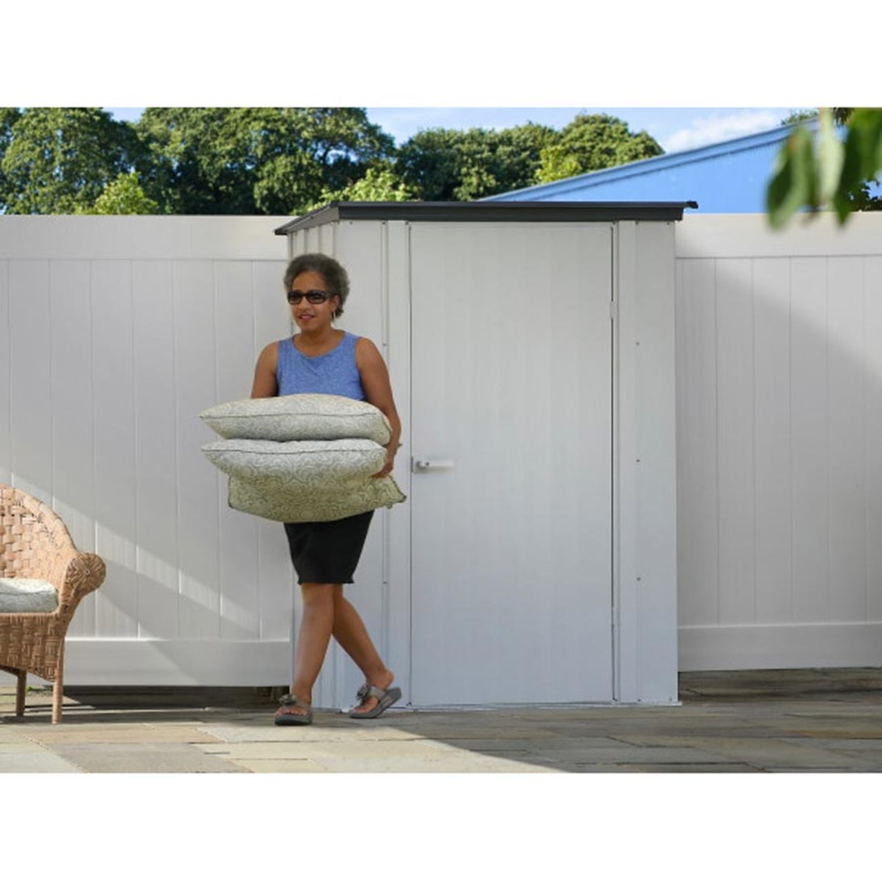 Spacemaker 4' x 3' Patio Shed - Flute Gray and Anthracite