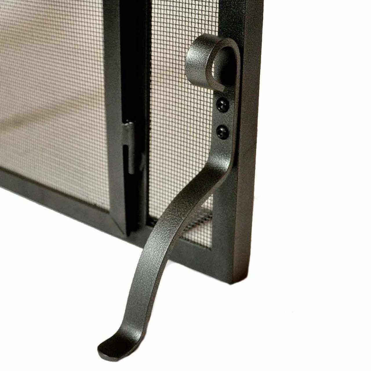 Pilgrim Vintage Forged Iron Fireplace Screen with Doors - 39" W x 31" H