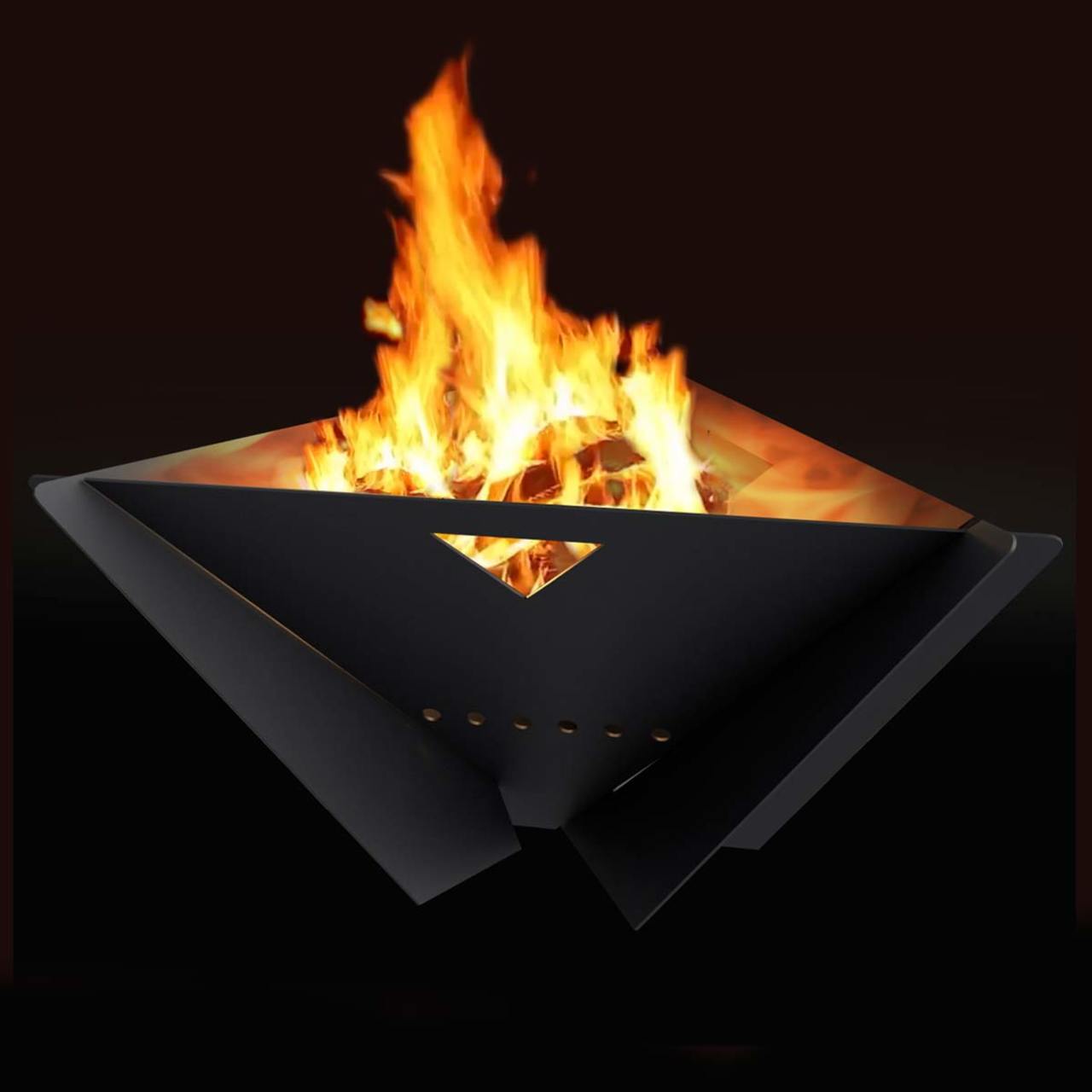 Delta Wood Burning Outdoor Firepit in Black