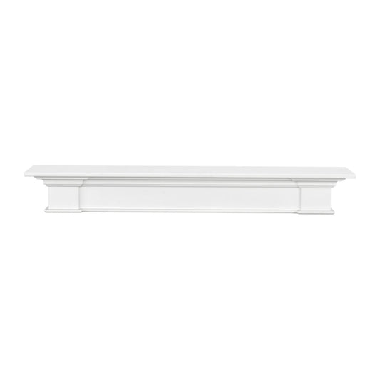 60" Shepherd MDF Fireplace Shelf by Pearl Mantels - White Paint Finish