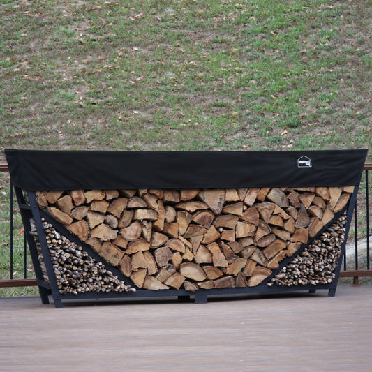 SHELTER-IT 10"™ Firewood Storage Rack with Kindling Storage - 1' Cover Included