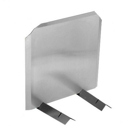 Stainless Radiant Fireback - 15" H x 15" W