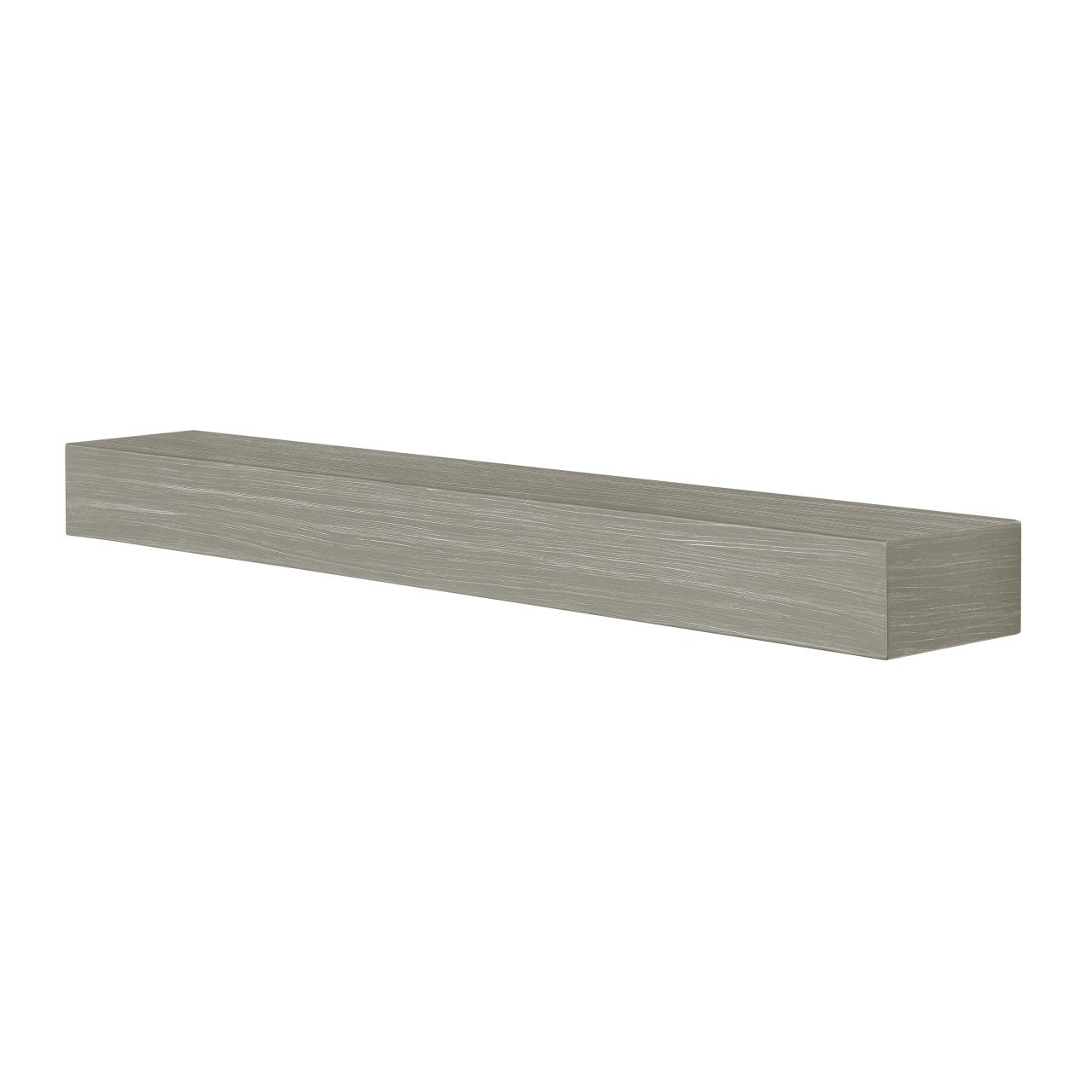 60" Zachary Non-Combustible Fireplace Shelf by Pearl Mantels - Graywash Finish