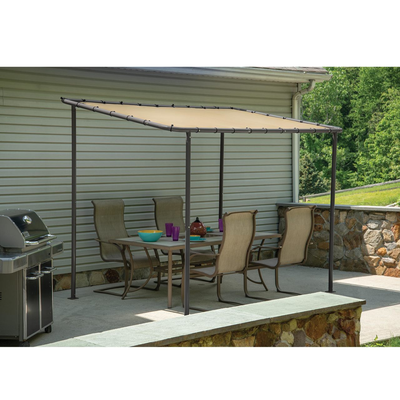 Solano 10' x 6' Gazebo Canopy - Tan