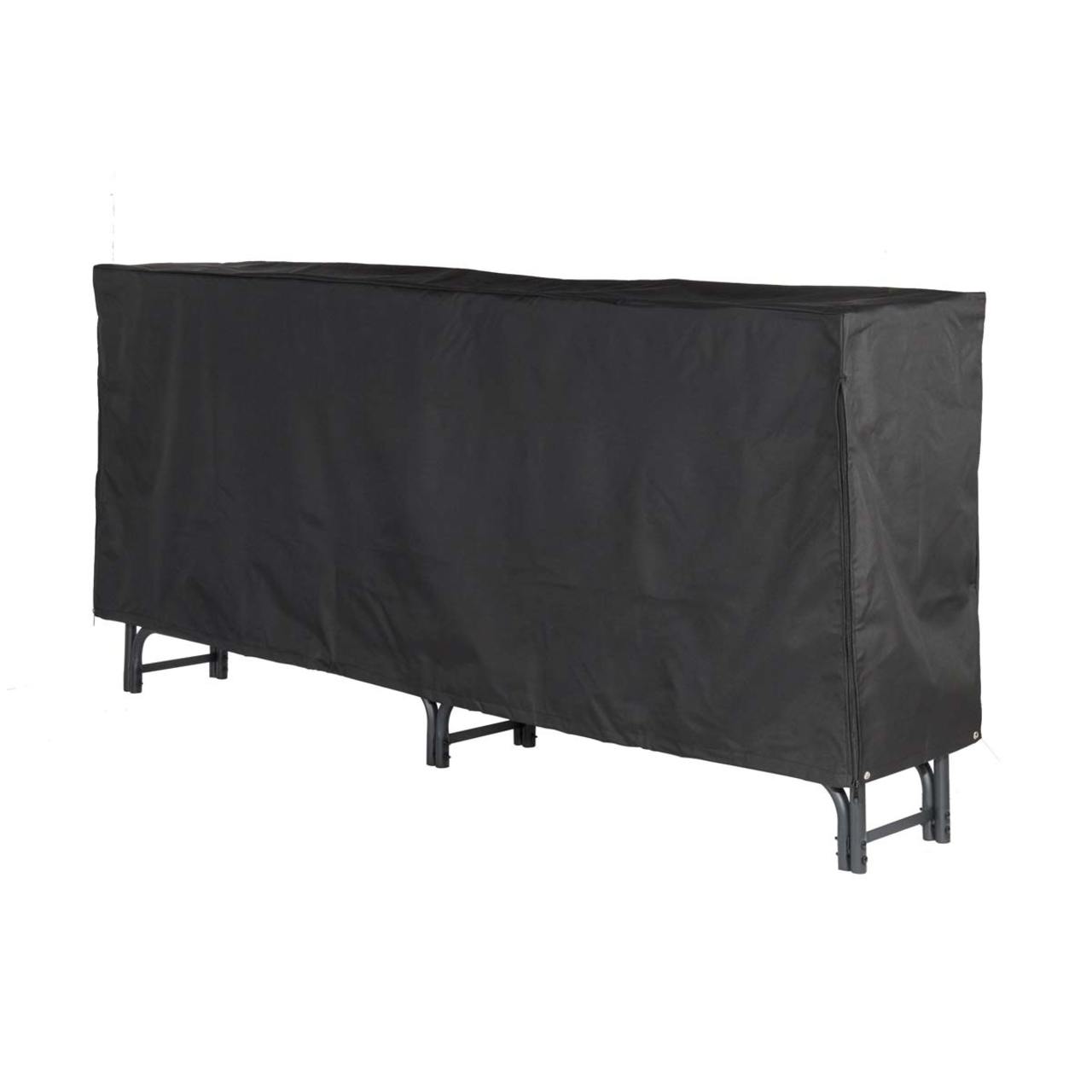 HY-C Extra Large Deluxe Black Log Rack Cover-SLRCD-XL