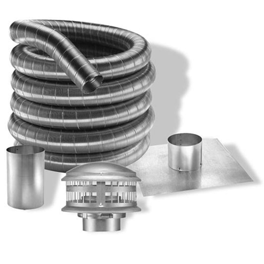 8'' DuraFlexAL 35' Aluminum Gas Chimney Liner Kit - 8DFA-35K