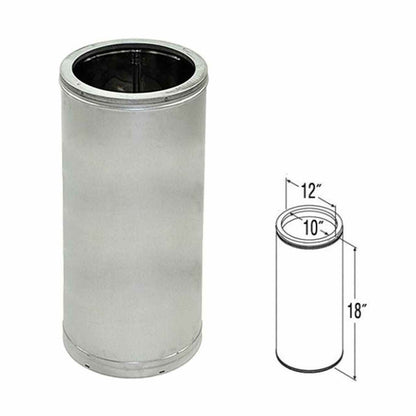 10" x 18" DuraTech Galvanized Chimney Pipe - 10DT-18