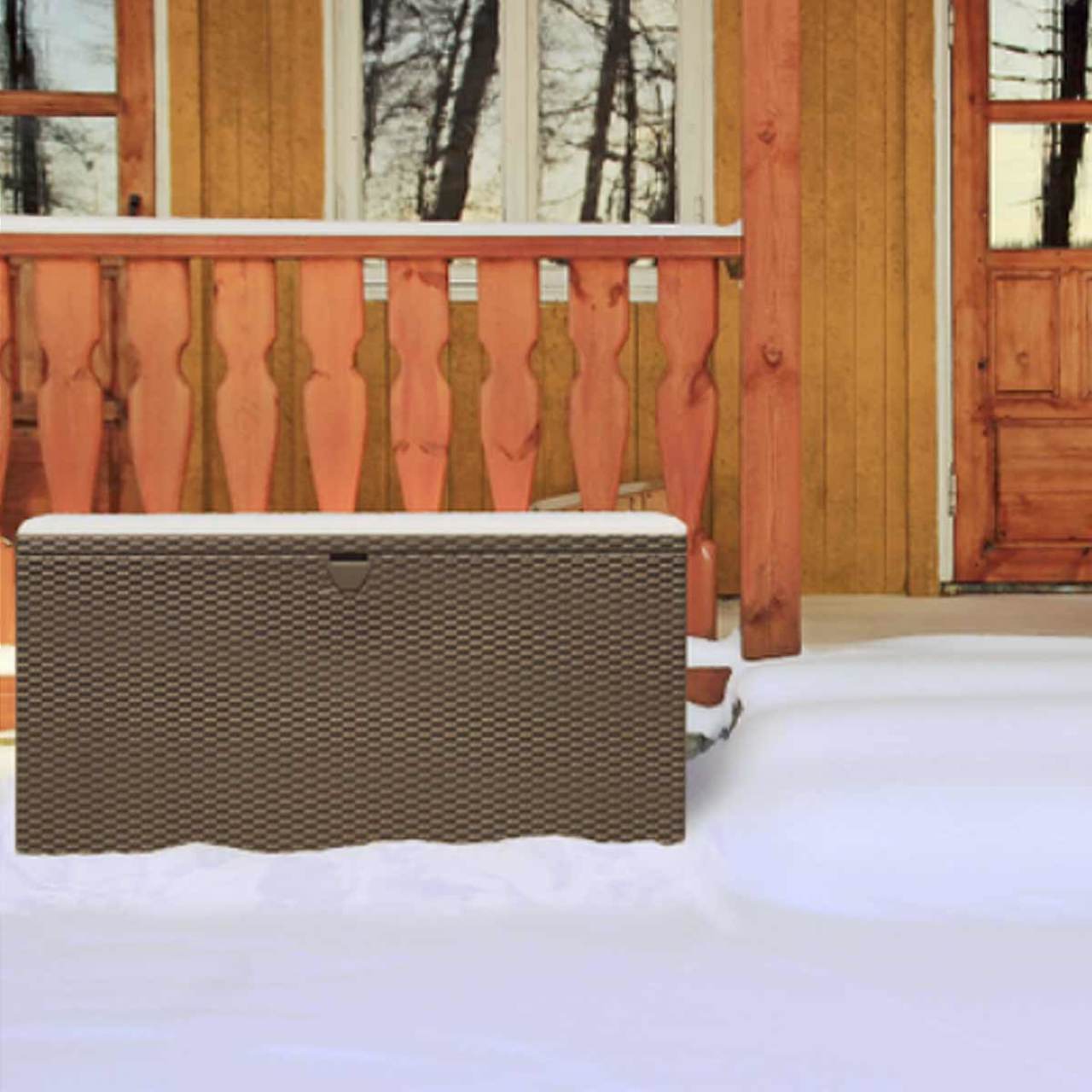 Espresso Patio Storage Box