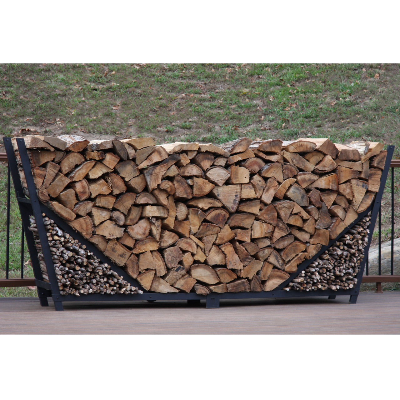 SHELTER-IT 10"™ Firewood Storage Rack with Kindling Storage - No Cover