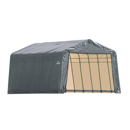 ShelterCoat 12 x 28 Garage With Peak Roof - Gray