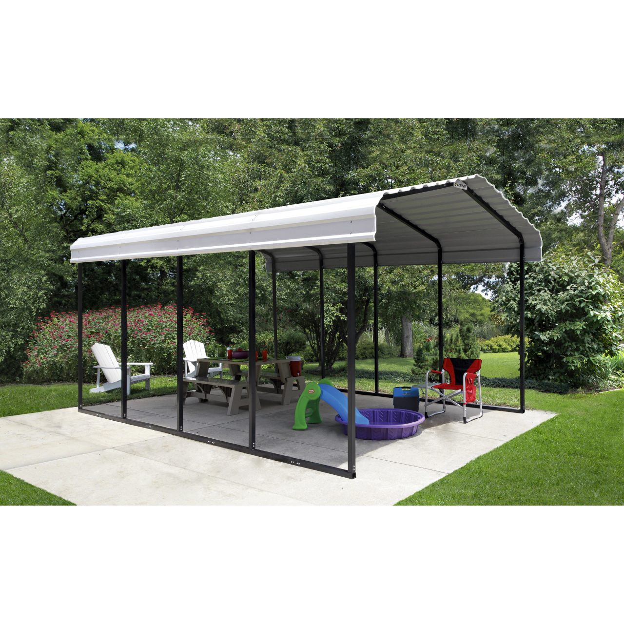Arrow 12' x 20' x 9' Carport - Eggshell