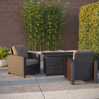 Fire Sense Miles Club Chair in Mocha Wicker - 63361
