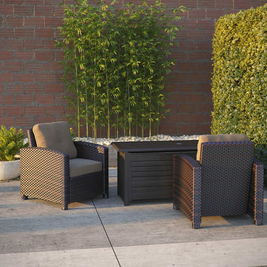 Fire Sense Miles Club Chair in Mocha Wicker - 63361