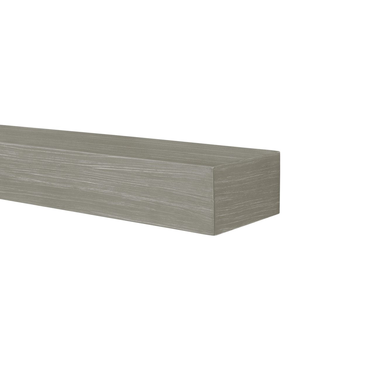 60" Zachary Non-Combustible Fireplace Shelf by Pearl Mantels - Graywash Finish